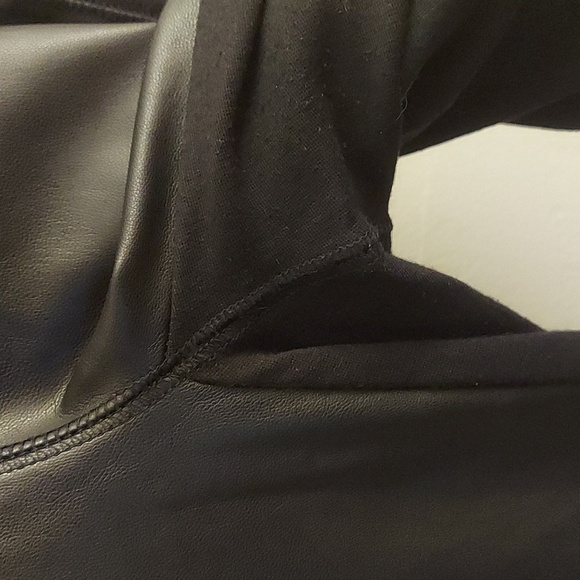 SOMA Smoothing Faux Leather Ponte Leggings - Picture 4 of 10